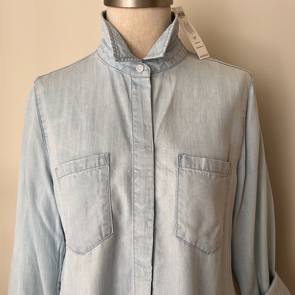 Chico’s Light Wash Jean Shirt - Picture 2 of 10